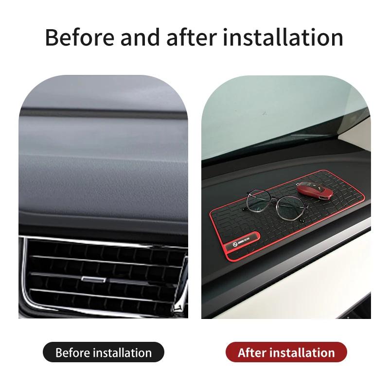 2025 Hot Car Logo Non-Slip Pad PVC Dashboard Phone Anti-Slip Mat Storage Pad For BMW X1 X2 X3 X4 X5 X6 X7 G20 G30 6GT E60 F10 E3