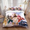 3pcs Power Rangers Themed Quilt Cover Set (1 Quilt Cover + 2 Pillowcases Without Pillow Core), High-Definition Printing for Home and Dormitory.F064