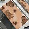 Милый коричневый медведь Коврик для мыши Резиновый Нескользящий Клавиатура компьютера Аниме Медведи Настольный коврик Офисный Шкаф для ПК XXL Коврик для стола Ковер для киберспорта