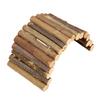 Hamster Bendy Wooden Bridge Ladder House for Reptile Mice Rodents Small Animal Chew Toy(Small)