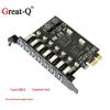 7-портовая PCI-E карта-адаптер USB 3.0 для настольного компьютера - Не требует внешнего питания, чип NEC