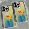 Желто-синий градиентный чехол для телефона с рыбками для iPhone 17 16 15 14 13 12 11 Pro Max 13 12 Mini 17Air 16e Ударопрочный прозрачный Coquea