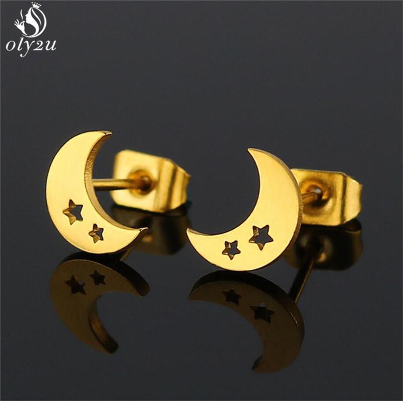Minimalist Stainless Steel Dentist Tooth Stud Earring Women Men Cute Cross Earings Leaf Swallow Earing Party Accessories