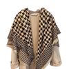 Качели И Зимняя Птица Клетчатый Шарф Женский Стиль Имитация Кашемира Шарф Утолщенная Теплая Шаль-Накидка для Кондиционированного Помещения