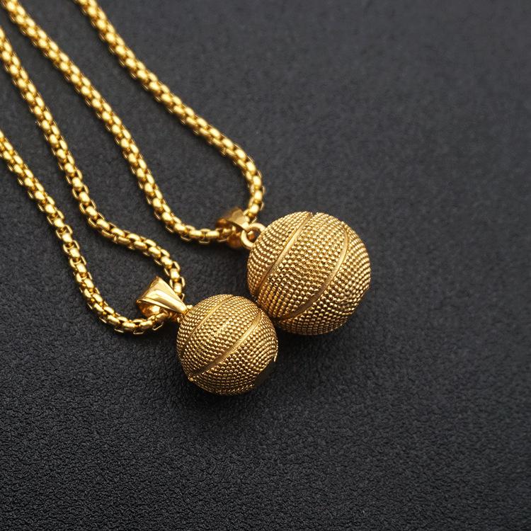 Баскетбольное ожерелье из титана в европейско-американском стиле панк-хип-хоп-рок для мужчин и пар