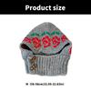 Handcrochet Flower Beanies Hat for Women Winter Soft Warm Balaclava Hat Shopping Scarf Caps Outdoor Windproof Neckwrap Hat