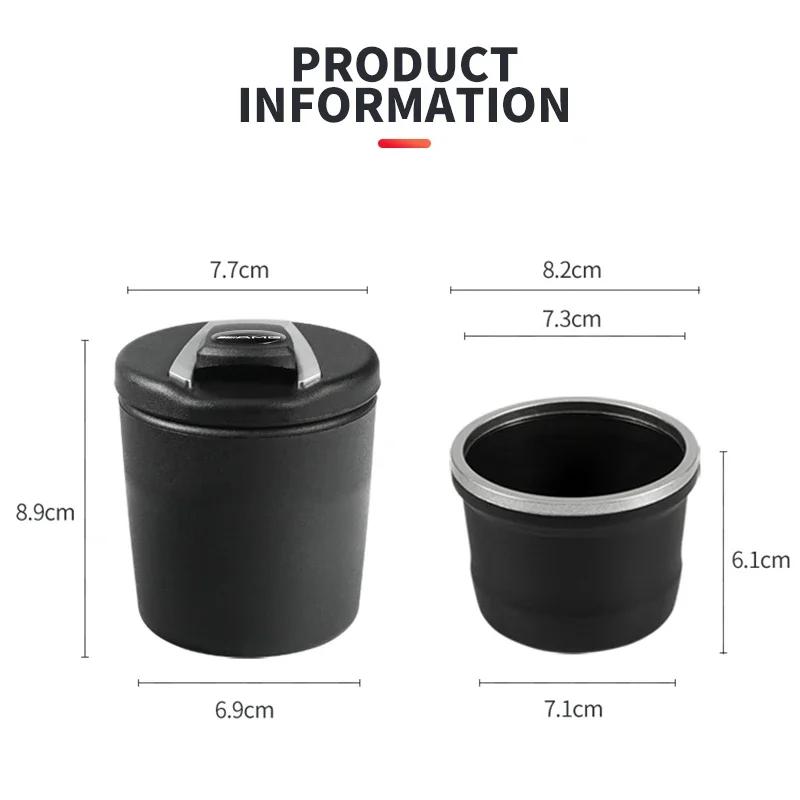 Автомобильная наклейка 1 шт. Светодиодная автомобильная пепельница Пепельница для сигар Хранение монет Чашка для Mercedes Benz AMG A180 A200 A260 W203 W210 W211 W204 C E S