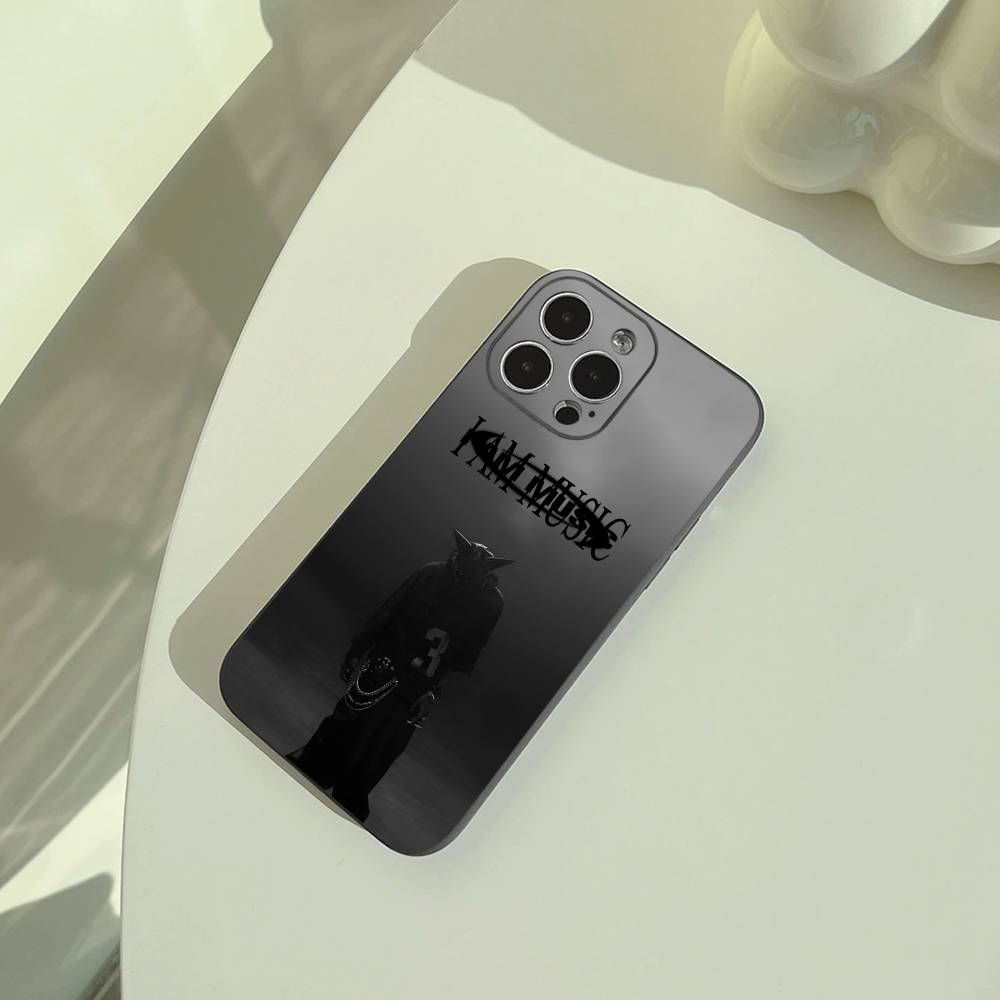 Я МУЗЫКА (Playboi Карти) Чехол для телефона iPhone 17,16,15,14,13,12,11 Pro Max,16/15/14Plus,XS Мягкий черный чехол