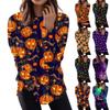 Women's Fashion Long Sleeve Pullover Sweatshirt Casual Tee Halloween Printed Loose Top