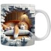 3D Pet Kitten Birus Cat Ceramic Coffee Mark Cup Pet Water Cup 2024 New Gift Kitten