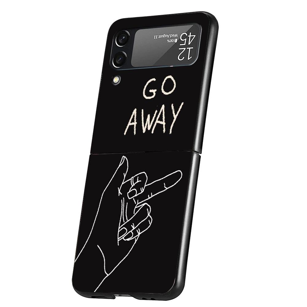 Middle Finger Phone Case For Samsung Galaxy Z Flip 7 6 5 4 3 5G Cover ZFlip7 ZFlip6 ZFlip4 ZFlip5 ZFlip3 Coque Fundas Galaxy Z F