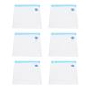 6Pcs Vacuum Zipper Bags Food Sealer Storage Reusable Bags with Double Layer Zippers Designed(29x22cm )