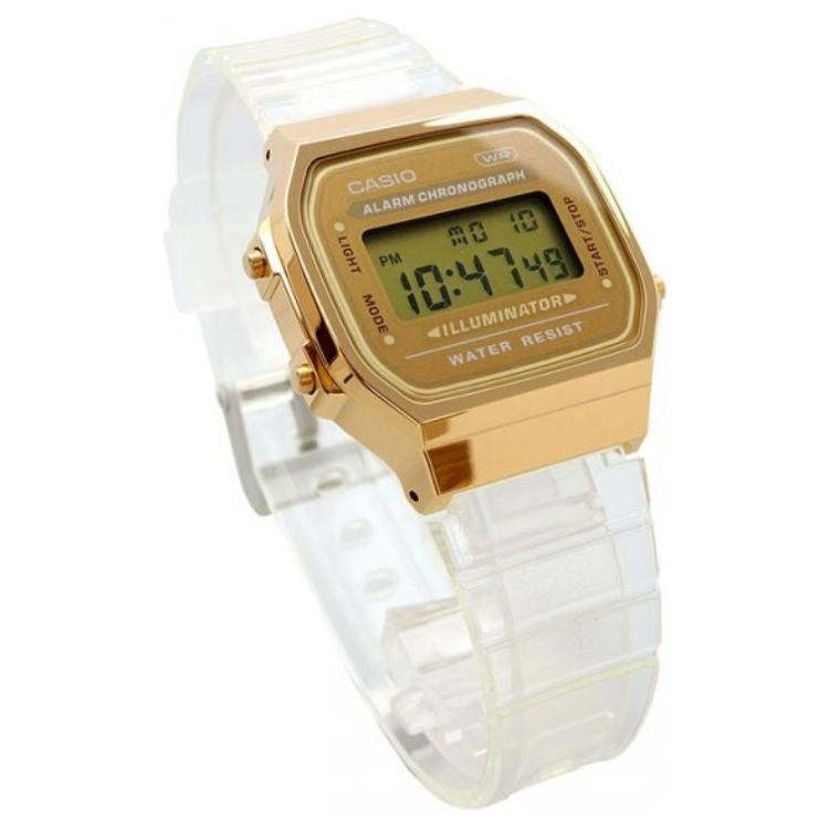 Casio Vantage Series Retro Classic Casual Quartz Movement Resin Strap Watch Men watches Yellow A168XESG-9A