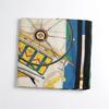 POBING Шелковый Кашемировый Шарф Женский Ручная Подгибка Квадратные Платки с Принтом Колесо Кареты Шарфы-Палантины Бандана Большие Хиджабы Женский Платок 135СМ