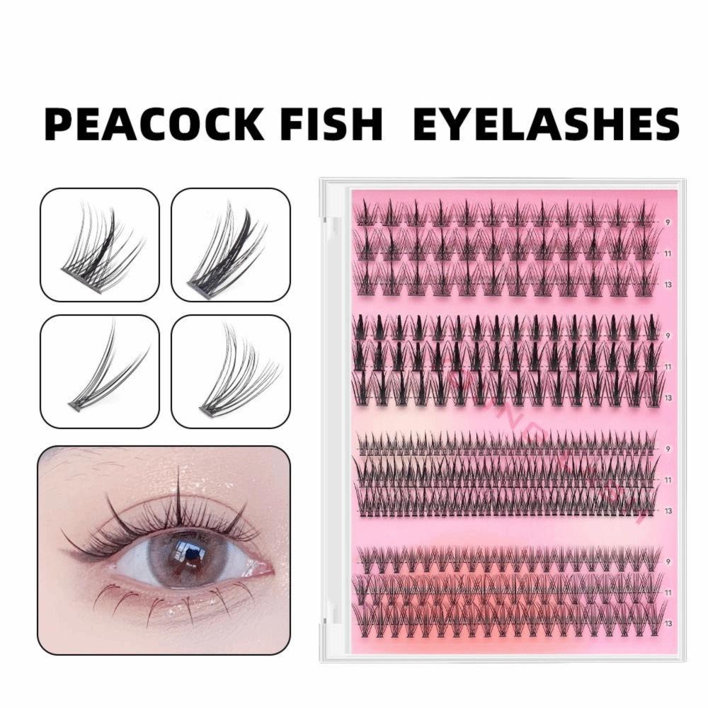Multi Size Individual Lash Clusters Soft PBT Material Lash Cluster Kit For Beginner