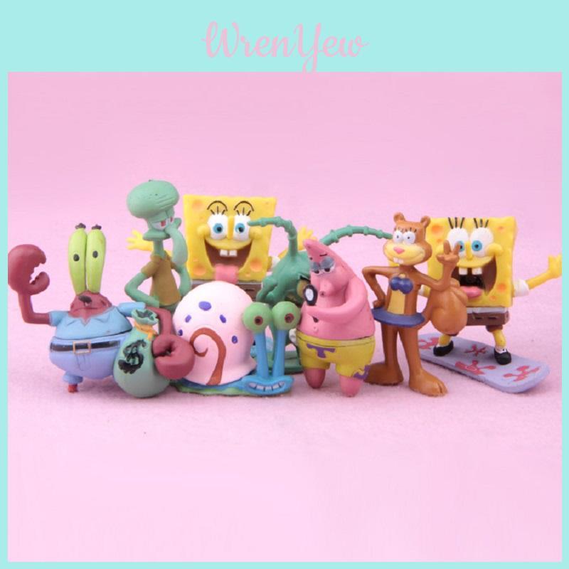 Ideal Gift 8pcs Spongebob Squarepants Patrick Star Squidward Tentacles Pvc Figures