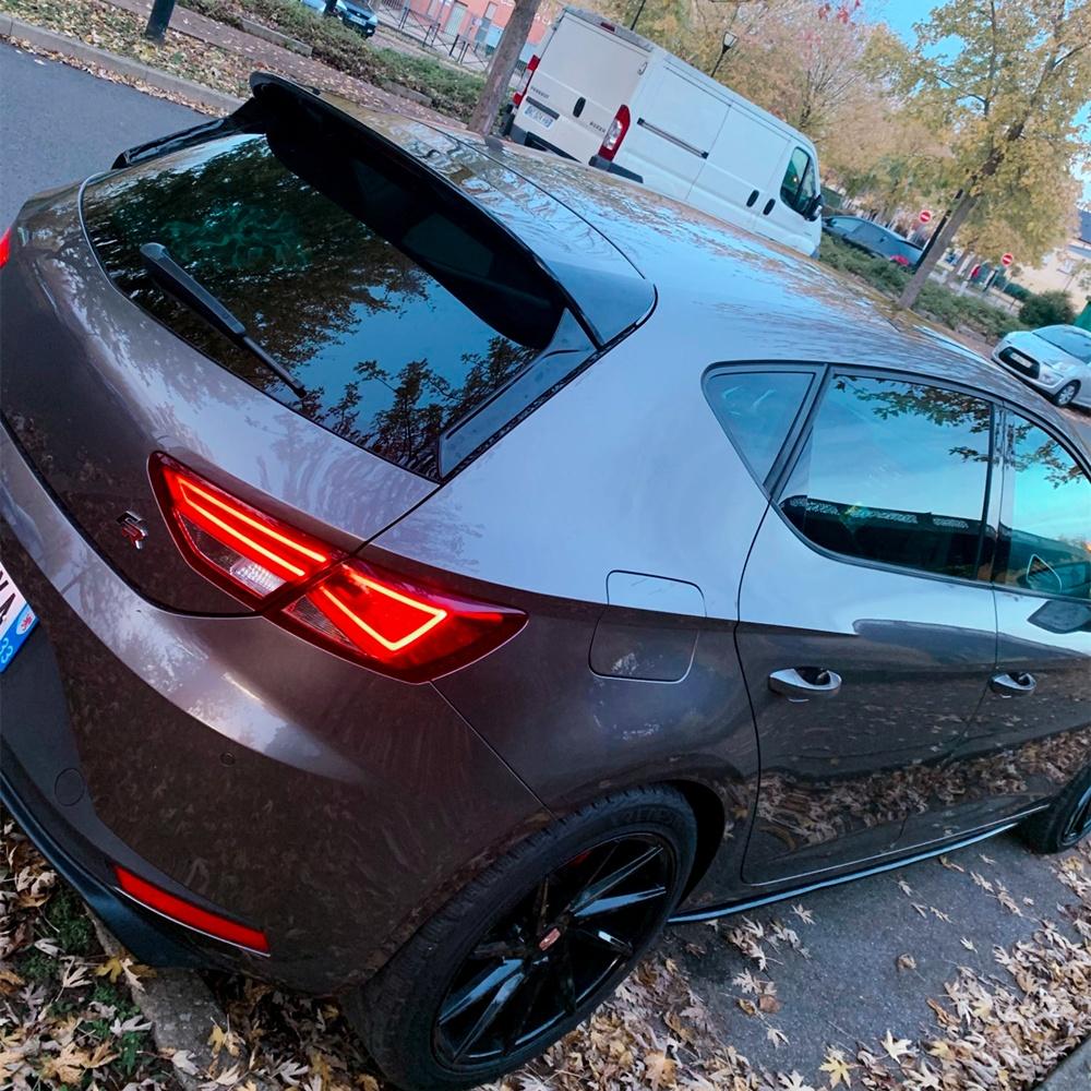 2 шт., накладка на окно автомобиля, спойлер для Seat Leon 5F FR Mk3 MK3.5, крыло, боковая кромка, задний клапан