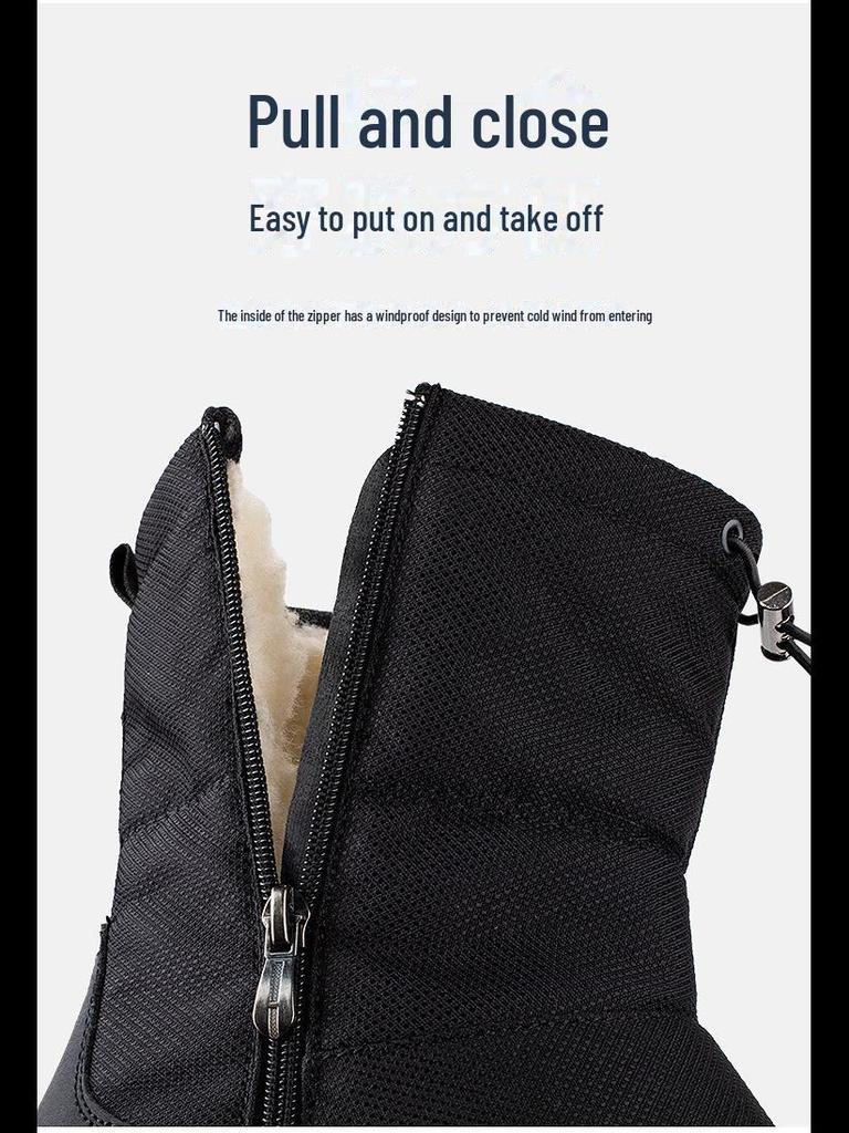 Men's Winter High-Top Non-Slip Outdoor Snow Boots - Thick, Warm, Casual, Waterproof, Plus Velvet