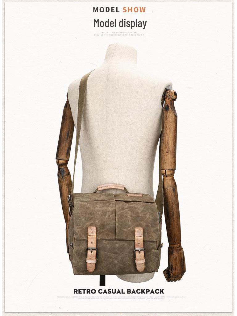 Водонепроницаемая холщовая сумка-кроссбоди для фотоаппаратов-зеркалок - Унисекс сумка через плечо для фотографии