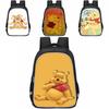 Winnie The Pooh Large Capacity Lightweight 3d School Backpack For Kids And Students Unisex Oxford Fabric