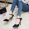 Stiletto Pointed Toe Women's Sandals 2025 Luxury Comfortable and Elegant Vintage Designer Sandal Daily Summer Ladies Shoes Sale