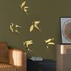 Acrylic Mirror Bird Wall Stickers Self Adhesive Mirror Wall Decor Removable for Living Room Bedroom Bathroom Decoration