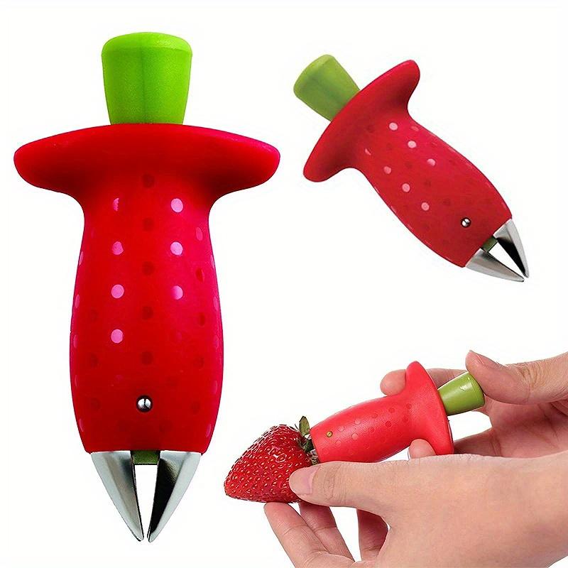 1pc Strawberry Cherry Huller - Corers with Stainless Steel Blade for Efficient Core Removal, Kitchen Gadgets and Stuff for Easy Food Preparation KTY