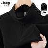 JEEP SPIRIT Men's Loose Fit Stand Collar Sweatshirt