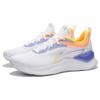 Li Ning Element Comfortable Fabric TPU Shock Absorption Wear Resistant Rebound Low Top Running Shoes Men Sneaker White Yellow Purple ARHT047-1