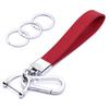 Wisdompro Genuine Leather Car Loss Compatible with Smart Unisex Keychain, Prevention, Keys, Stylish, (Red)