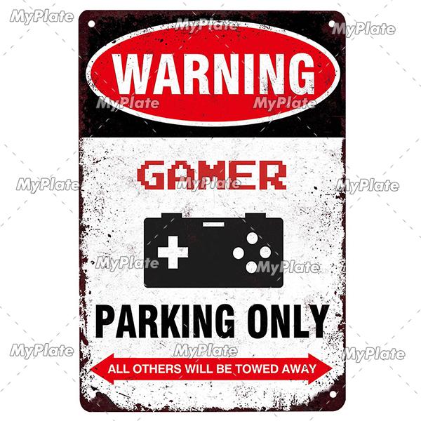 [MyPlate] Game Metal Sign Retro Sign Tin Sign Indoor Party Sign Pub Club Plate Bar Sign Pub Club Plate Summer Home Decor