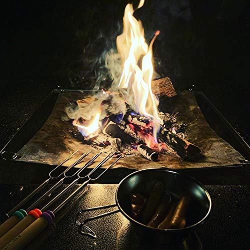 CAMPING MOON MT-011 All-Stainless Steel Fire Stand with Mesh Sheet and Fan