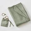 Lot de 2 rideaux ajustables + 8 anneaux pince 140 x 270 cm "Lysandre" Lyocel L'effet Papillon - Thym