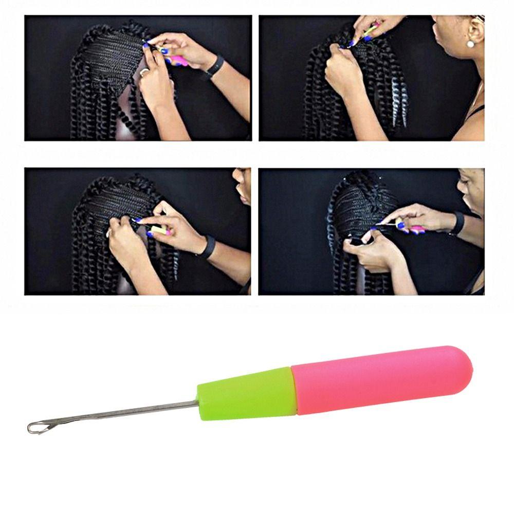 5pcs/set Metal Crochet Hook Needle Knitting Micro Hook Needle Dreadlock Crochet Needle  Twist Hair