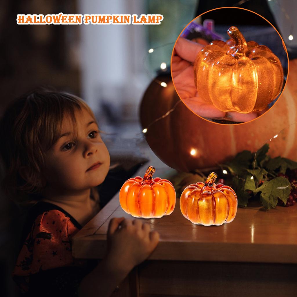 Украшения на Хэллоуин, огни, встроенный источник питания, украшения для рабочего стола Jack O, огни для декора вечеринки в помещении или на улице