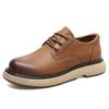 Fashion Genuine Leather Men Casual Leather Outdoor Work Walking Oxford Shoes Comfy Flat Designer Lace-Up Business Shoes Mens Dress Shoe