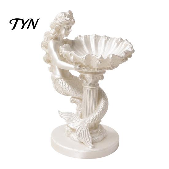 Unique Birthday Gifts for Her Mermaid Jewelry Storage Box, Decorative Seashell Trinket Tray, 3D Printing Practical Sculpture Pearlescent White