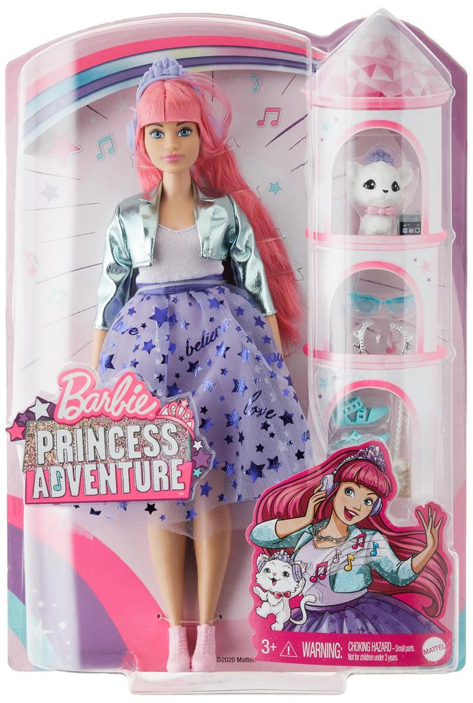 barbie Принцесса Приключений Дейзи аксессуары и набор для ухода за куклой (с домашним животным) переодевание (GML77)