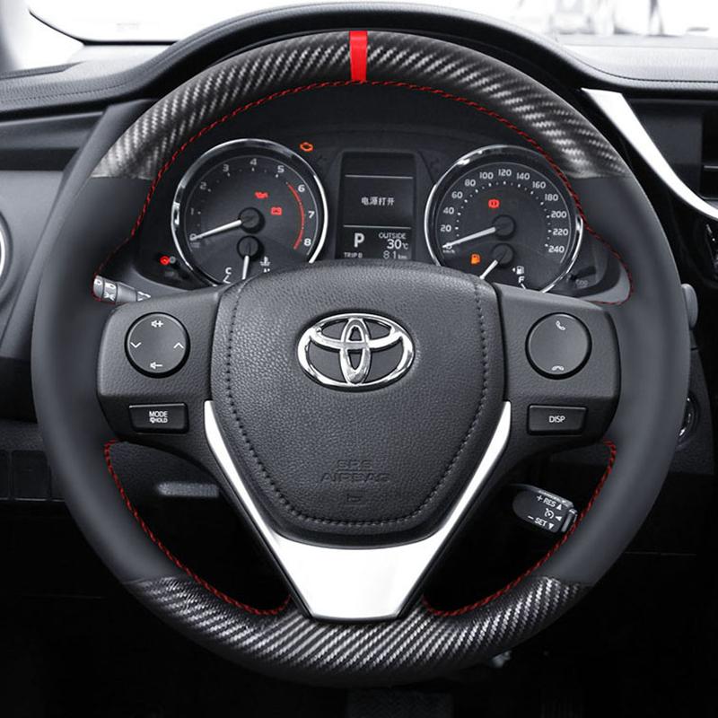 Индивидуальная накладка на руль автомобиля 100% подходит для Toyota 2013-2018 Corolla 2014-2019 Corolla iM (США) Автоаксессуары для Toyota Auris 2017-2018