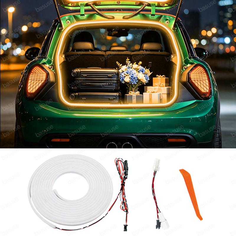 FOR -2025 BMW MINI JCW Car Trunk Ambient Light Outdoor Camping Lighting Silicone Led Light Strips Decorative Light