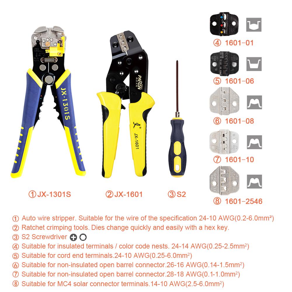 PARON Professional Wire Crimpers Многофункциональные инженерные клещи для обжима клемм с храповым механизмом