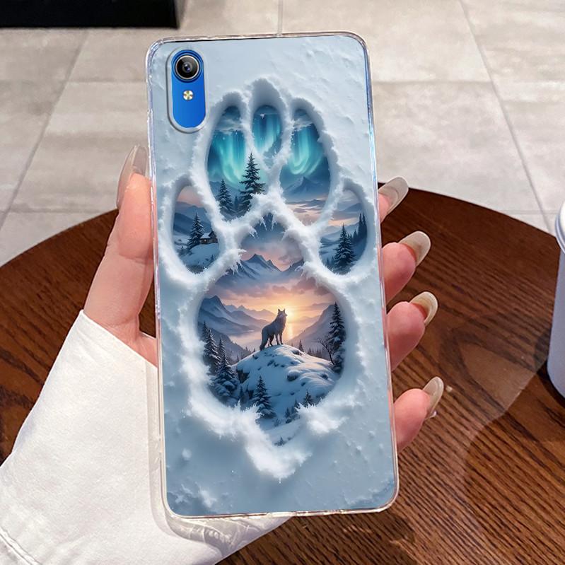 Чехол для Vivo Y91C / Y1S / Vivo 2015 / 1820 Роскошный Милый Кролик с Сердечком Смешной Рисунок Ультратонкий Тонкий Прозрачный Мягкий Чехол для Телефона