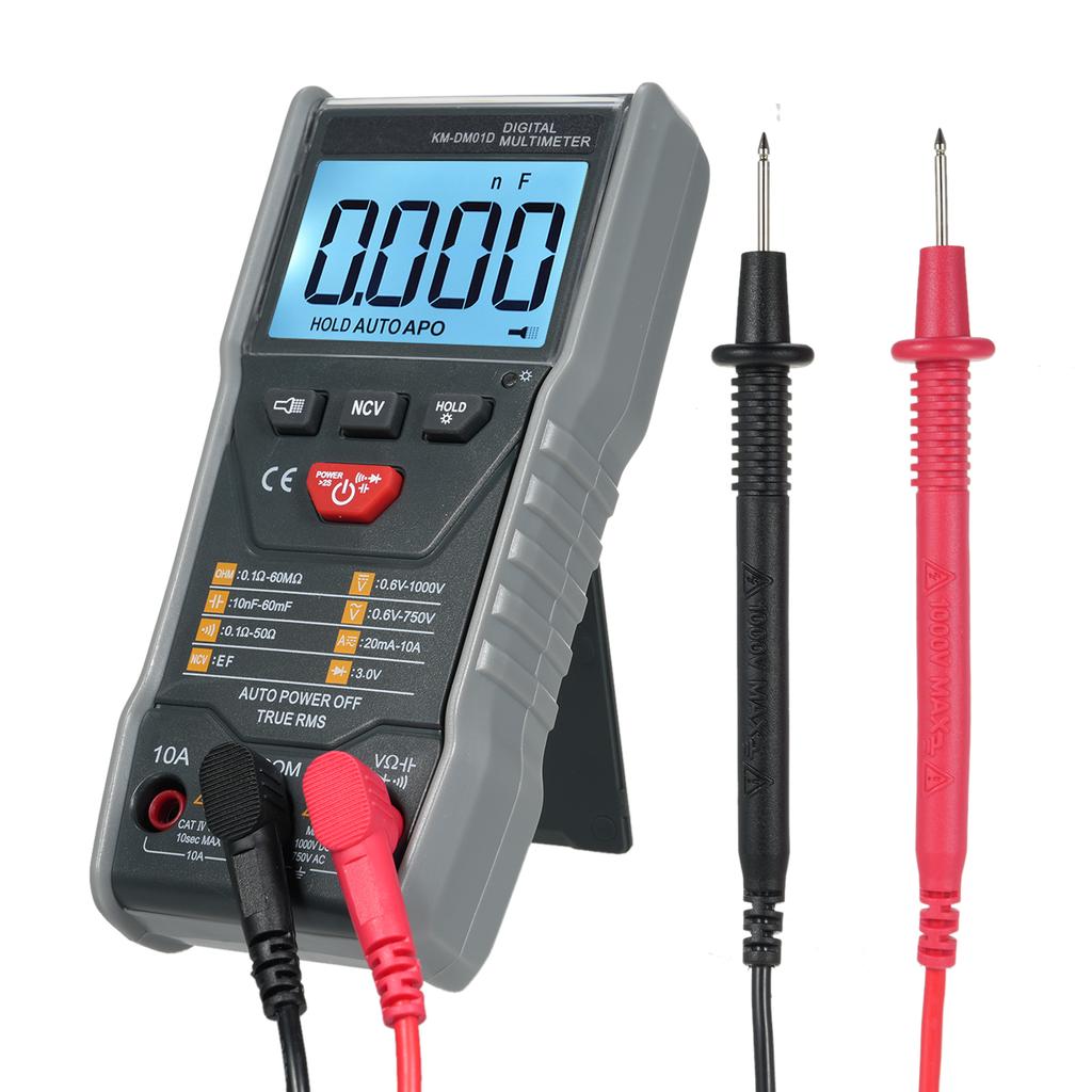 KMDM01D Интеллектуальный цифровой мультиметр Автоматический диапазон 6000 отсчетов NCV Универсальный портативный измеритель