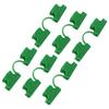 50Pcs Greenhouse Clamp PE Plastic 2 Head Plant Film Clamp Soil Sheet Clip for Horticulture 16mm /