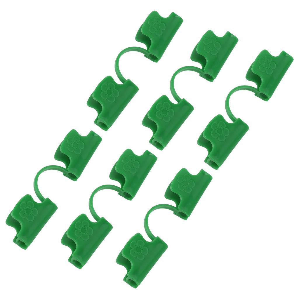 50Pcs Greenhouse Clamp PE Plastic 2 Head Plant Film Clamp Soil Sheet Clip for Horticulture 16mm /