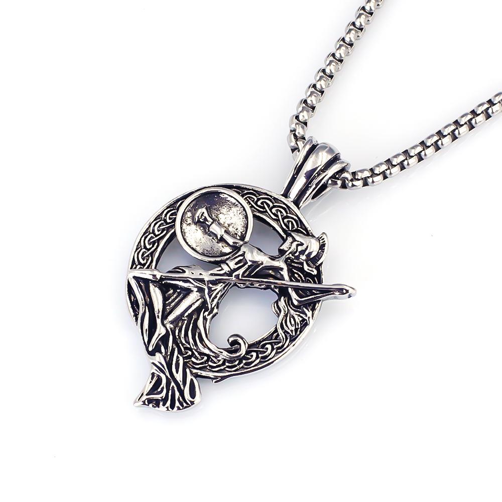 Ожерелье Винтажный Подвеска Воительница Богиня из Греческой Мифологии