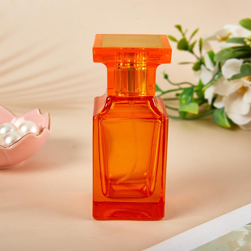 50 мл стеклянный многоразовый спиральный толстодонный квадратный стеклянный распылитель флакон для духов