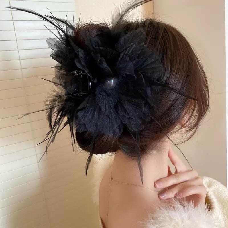 Заколка для волос в корейском стиле с бантом в горошек - Элегантная и универсальная