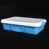 Stackable Plastic Sand Tray Set With Lids Stickers Portable Sensory Bin For Kids Art Crafts Storage Blue Green Pink