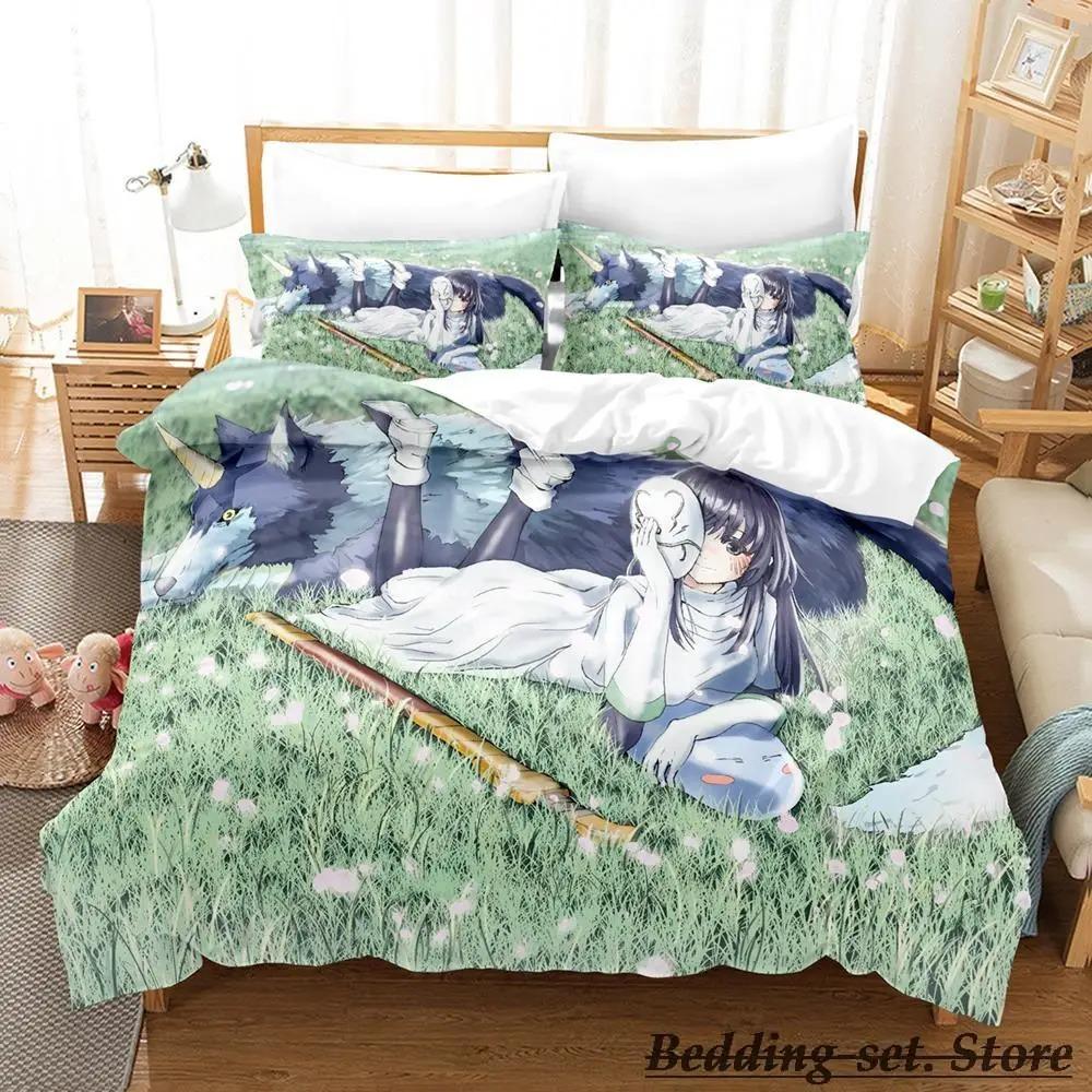 Rimuru Tempest Bedding Set Single Twin Full Queen King Size Bed Set Adult Kid Bedroom Duvetcover Sets Anime Parure De Lit Bed